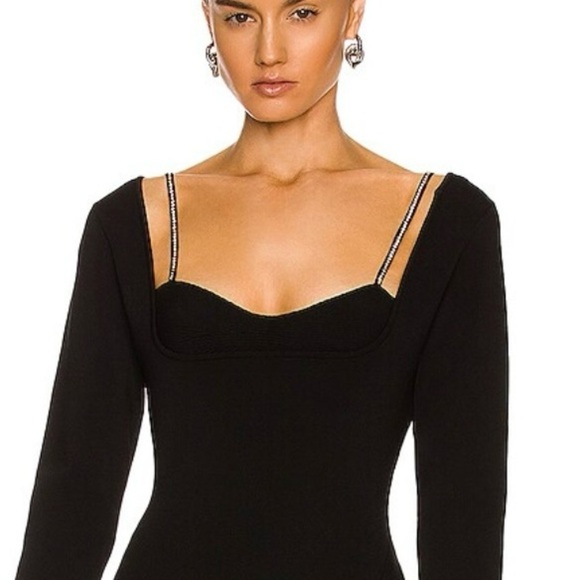 NICHOLAS Viviana Embellished Bodycon Corset Knitted Mini Sweater Dress NEW Large - Picture 4 of 9